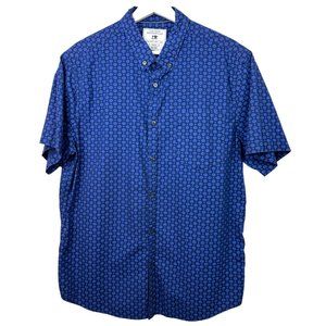 Cactus Menswear Shirt Mens XL Blue Short Sleeve Button Front Chest Pocket